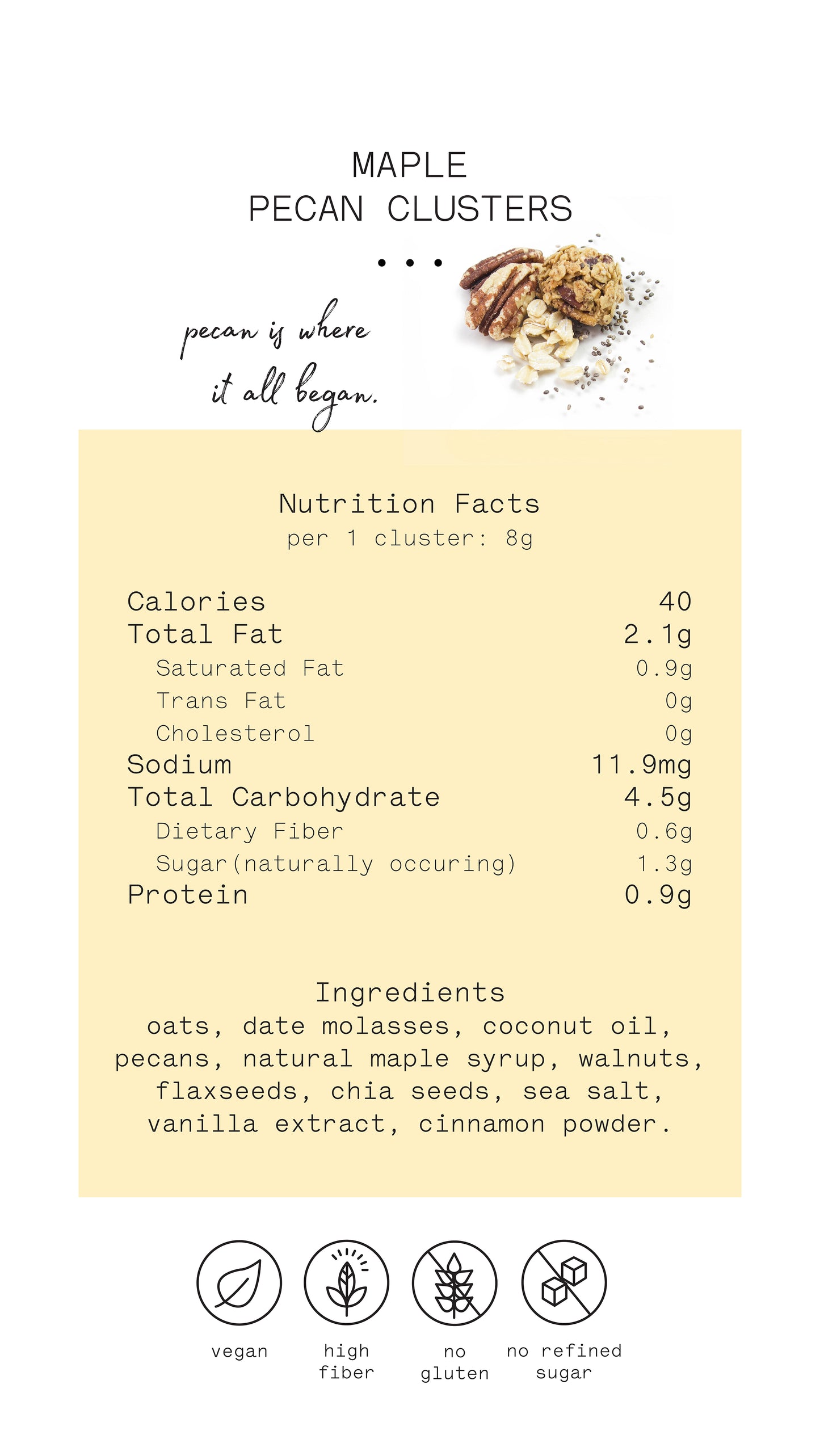 Maple Pecan Clusters 144g