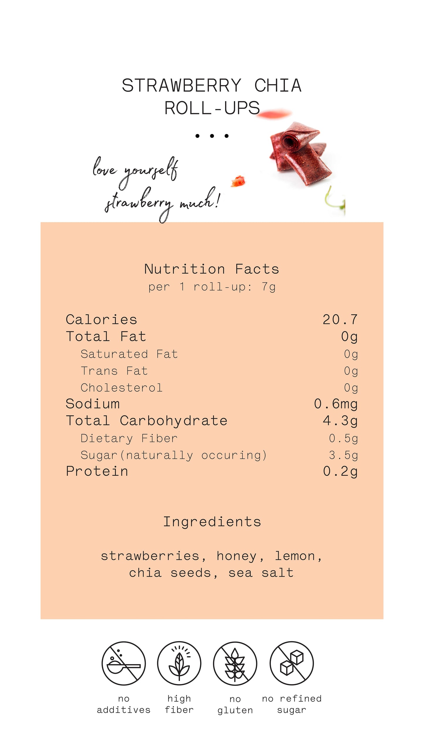 Strawberry Chia Rollups 21g